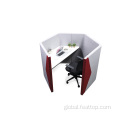 Soundproof Meeting Pods fabric high back hexagon soundproof private chatting sofa Manufactory